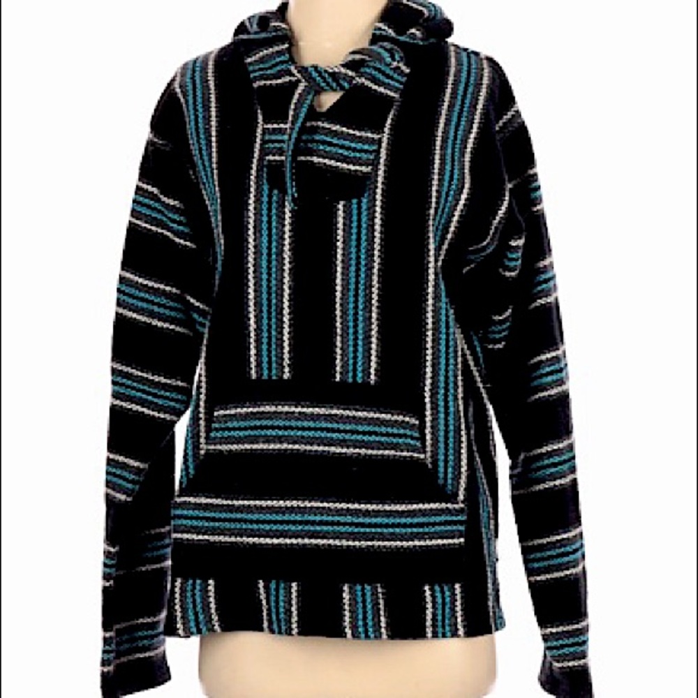Original Senor Lopez Baja Mexican hoodie blue Med